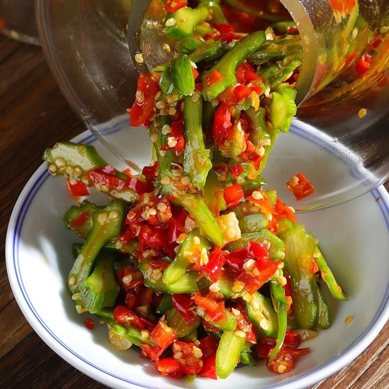 香辣剁椒刀豆湖南耒阳特产下饭菜农家腌制菜咸菜酸辣开胃拌饭250g