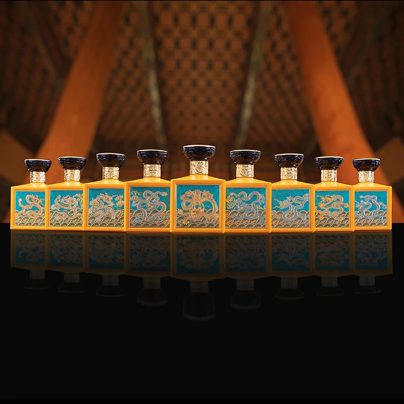 華图壹号九龙壁//酱香型白酒53度500ml*9瓶