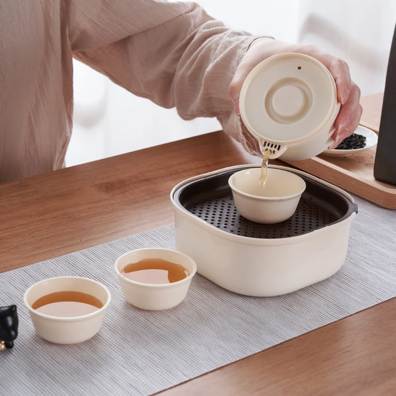 【八拾代】旅行茶具迷你日式功夫茶具户外下午茶便携茶具便携式茶具