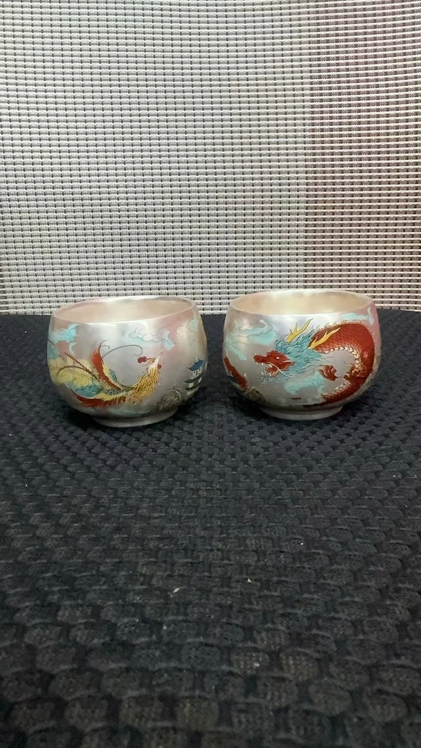 龙凤主人银对杯2525