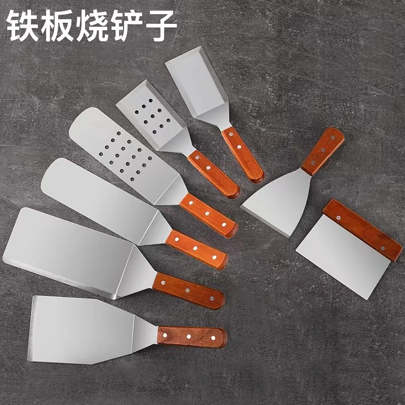家用厨具铲子煎铲不锈钢铲铁板烧铲料理铲牛排烧烤工具摆摊手抓饼