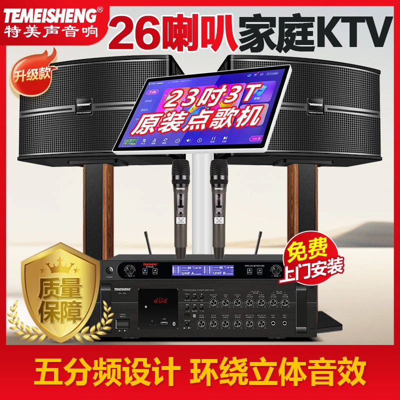 特美声DK209k歌家庭ktv音响全套点歌机高端客厅家用卡拉ok音箱