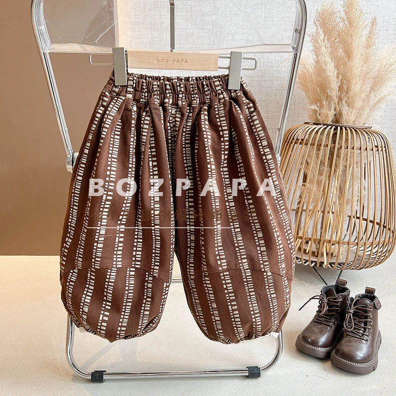 现货【虚线】拼接裤子儿童防蚊裤男女童春秋新款