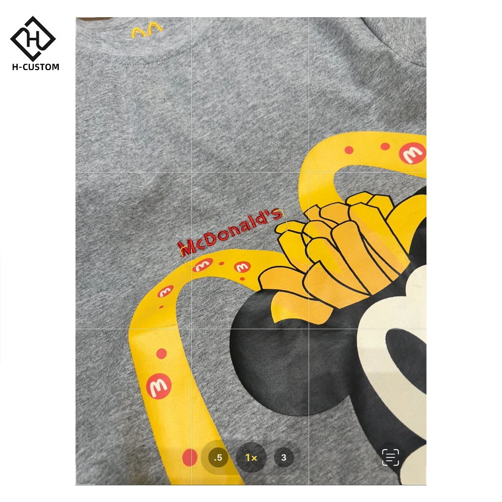 【HHUI CUSTOM】麦门米奇刺绣新款时尚百搭休闲气质夏季圆领t恤上衣
