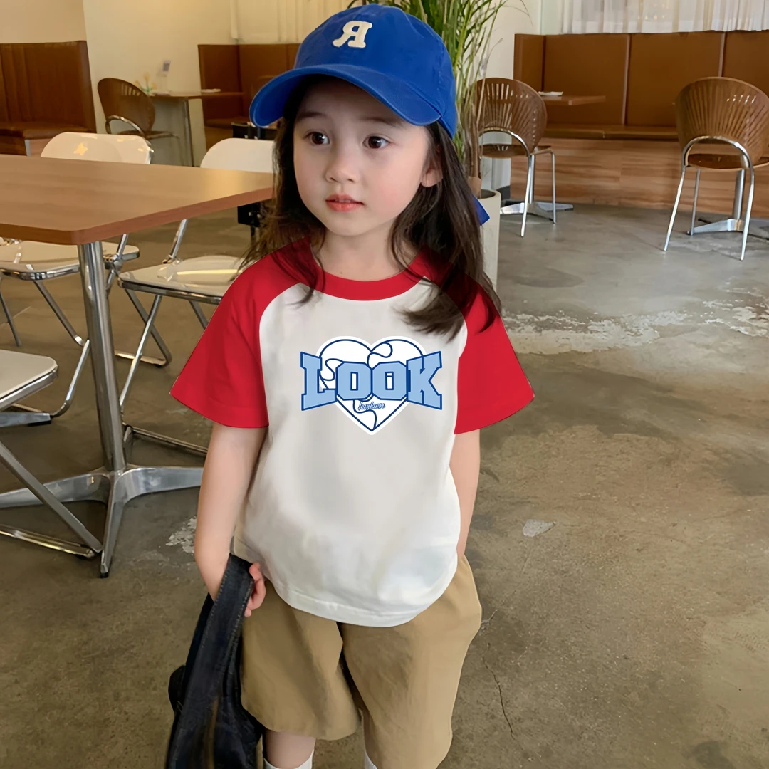 男女童装宝宝夏季短袖t恤纯棉儿童中大童小宝宝体恤洋气半袖上衣