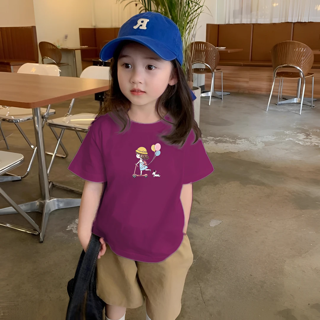 儿童短袖T恤女童上衣服小女孩打底衫夏季女宝宝半袖中大童体恤潮