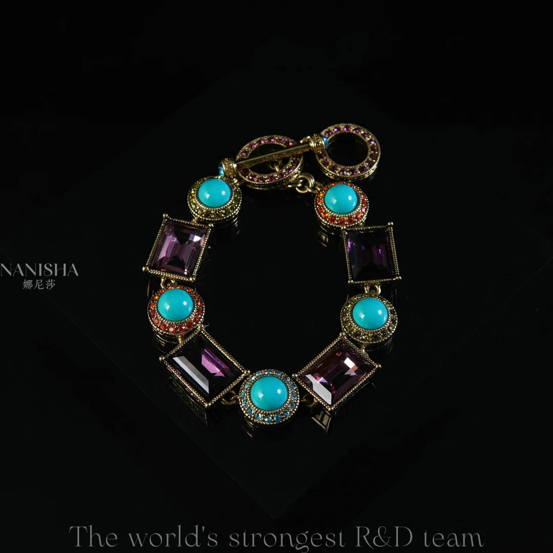 铜合金手链 溯源好物Vintage（精工H系列)紫色方糖手链~9581