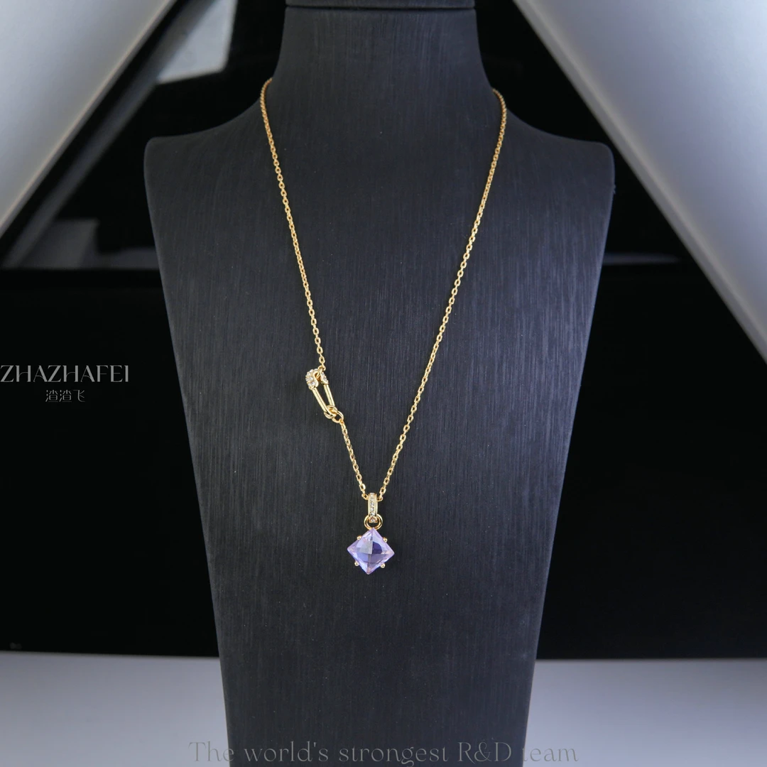 铜合金项链 溯源好物紫色精致简约项链~8702（链长40+8 误差±2cm）