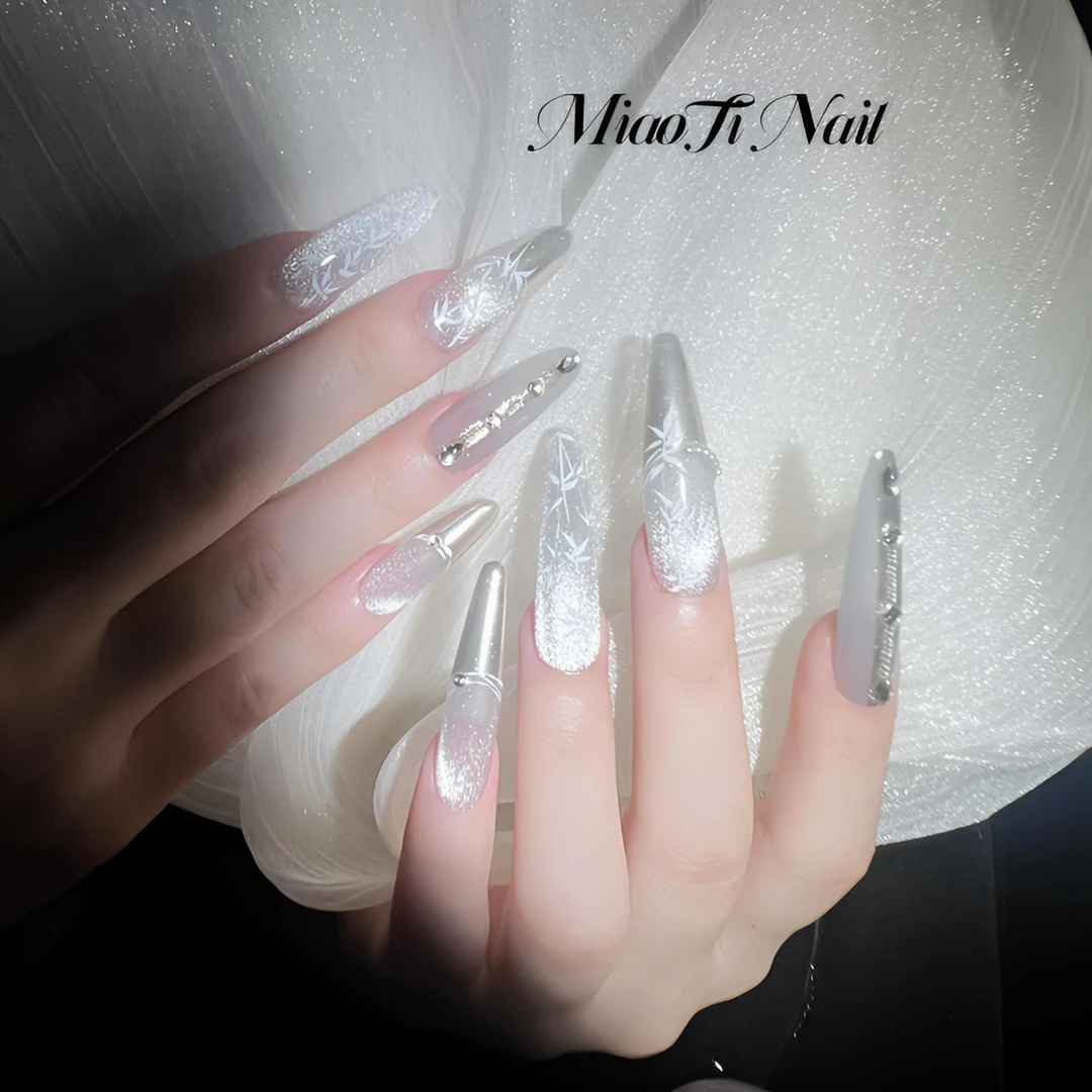 清风玉竹 | 10个甲型定制 | MiaoTi | 纯手工穿戴甲