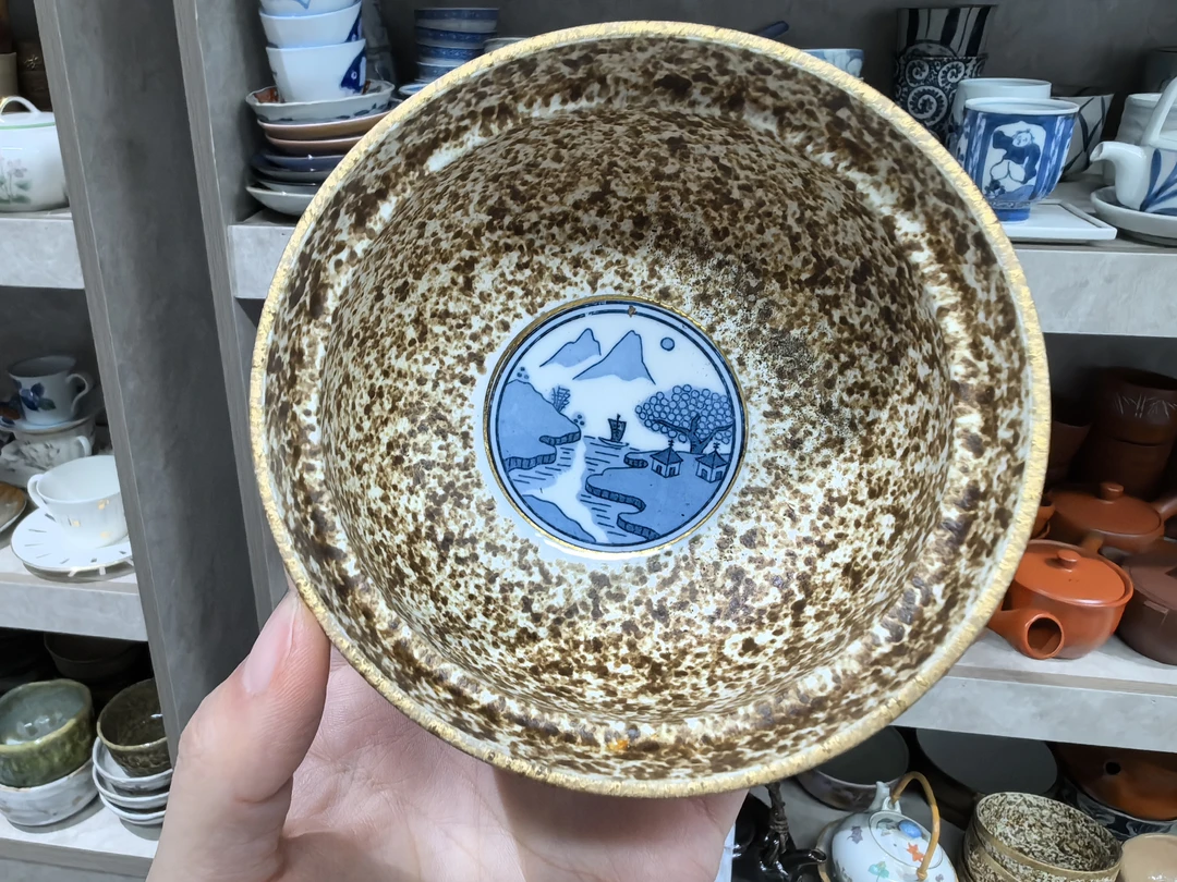 青花碗手工蓝色陶瓷大碗