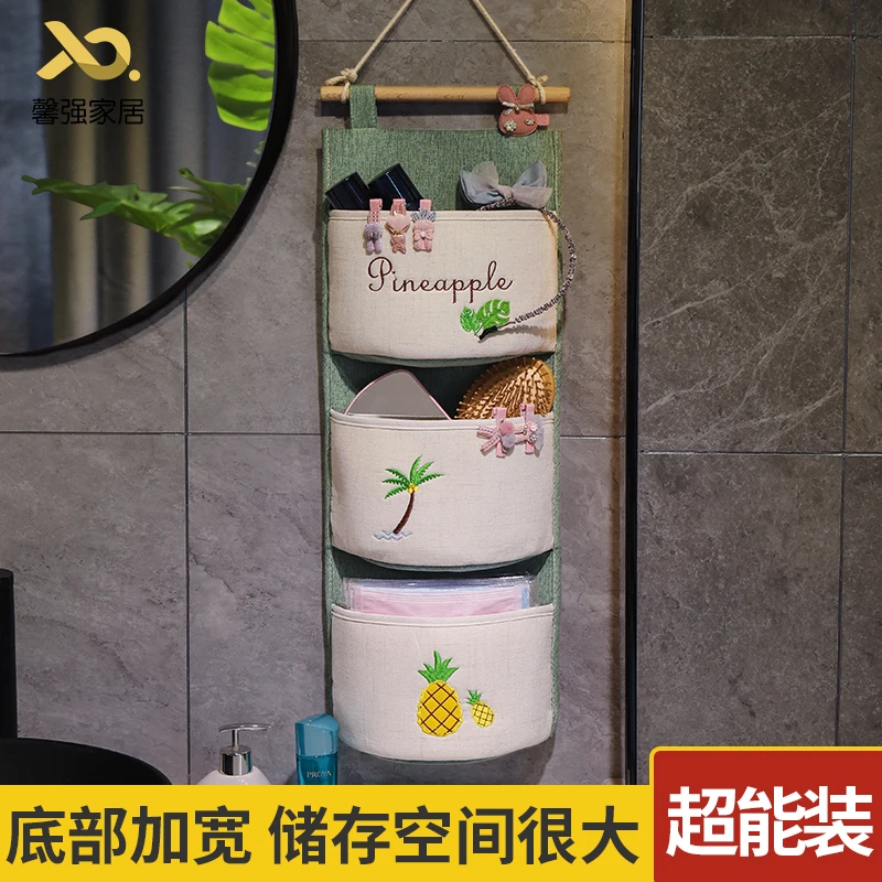 大容量墙挂式收纳挂袋门后悬挂挂式墙上收纳壁挂布艺悬挂收纳袋