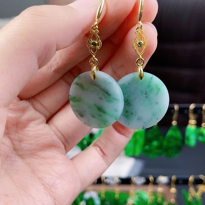 翡翠耳饰未镶嵌饰品