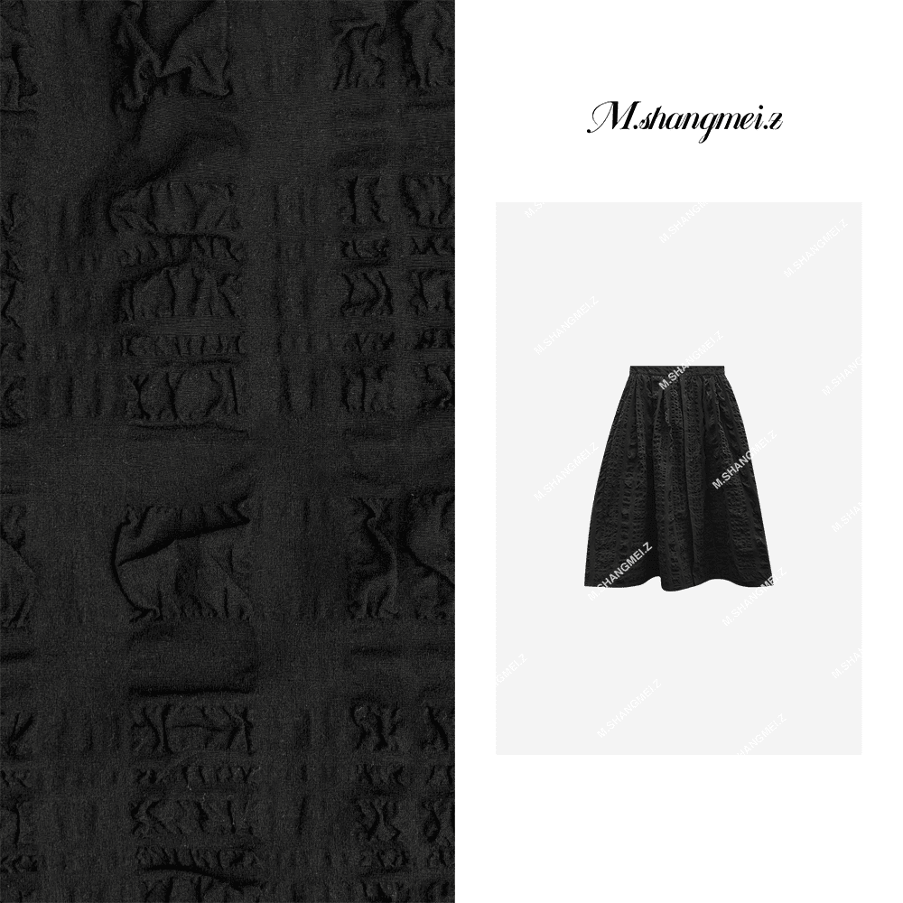 m.shangmei.z/沐熙 【在逃公主】美大哥时尚黑色夏季ins宽松休闲半身裙x040291
