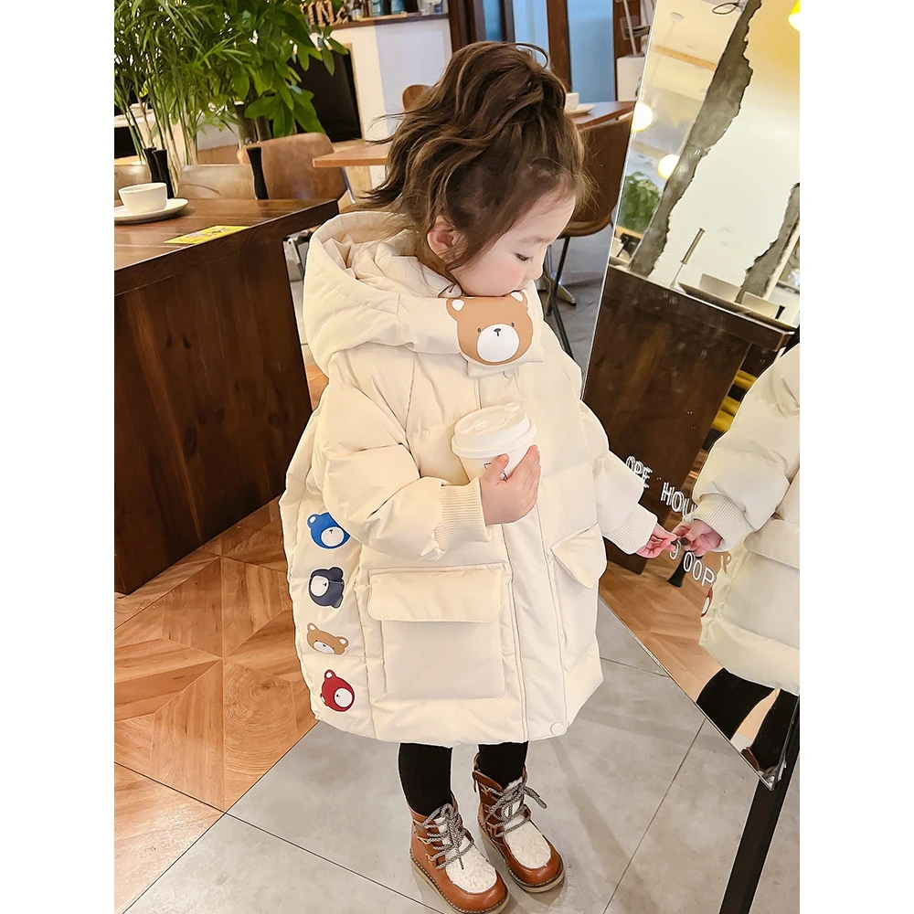 现货女童棉衣冬装2023新款小女孩棉袄洋气宝宝棉服儿童羽绒服冬季