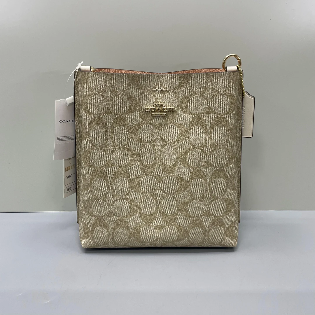 99新 COACH/蔻驰 mollie浅老花小号水桶包20X22X10cmSL050403