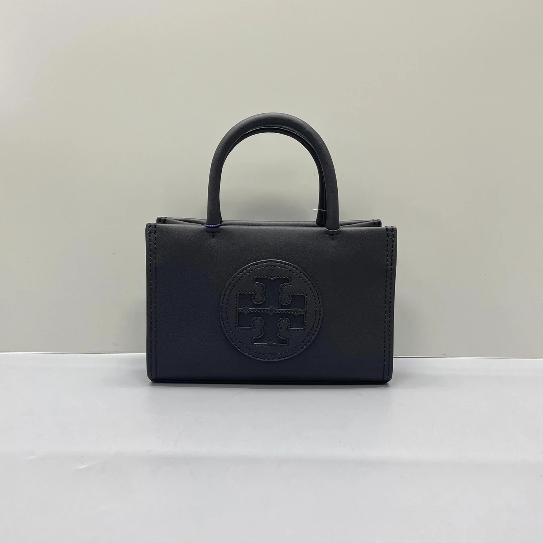 95新 Tory Burch/汤丽柏琦 小丽/女士黑色小手提包18*12*7cm