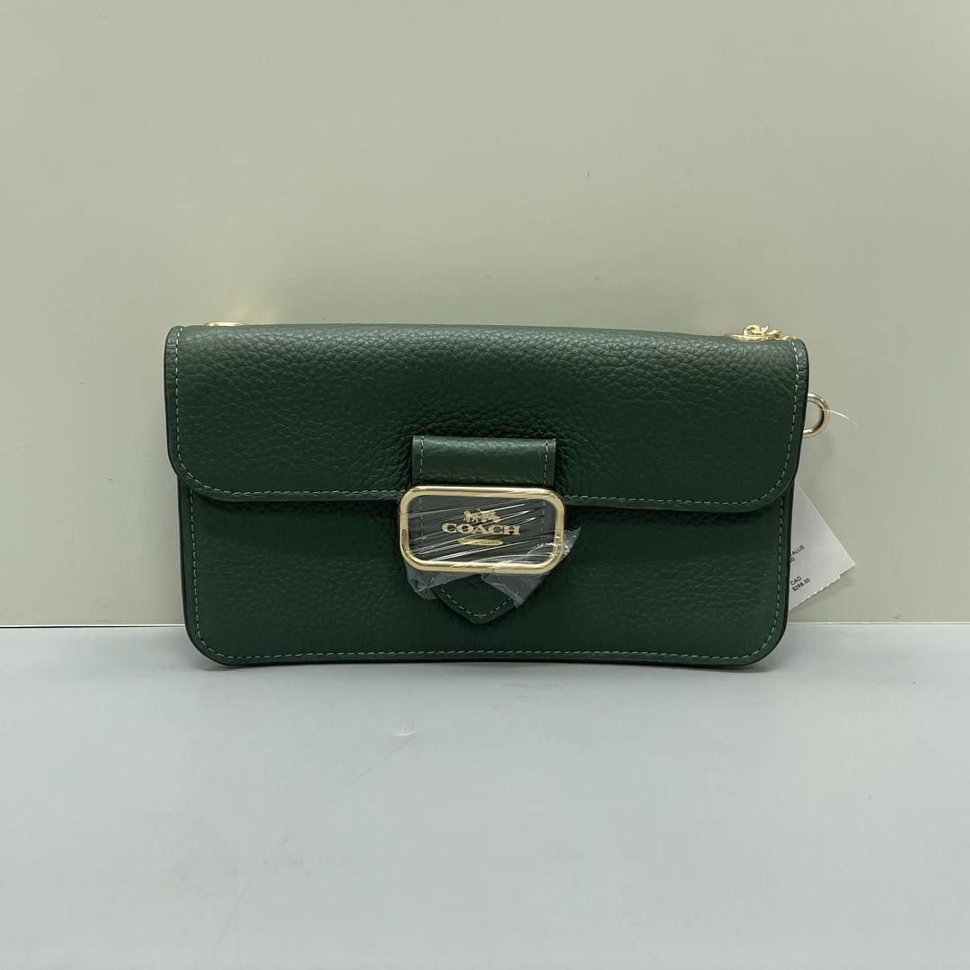 99新 COACH/蔻驰 Morgan摩根绿色链条包20X11X3cmK111611