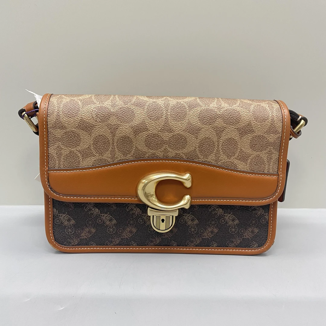 95新 COACH/蔻驰 Studio25棕色老花斜挎包25x16x10cmSL040204