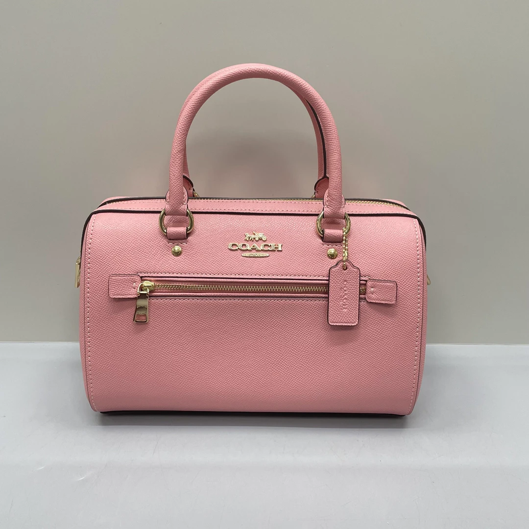 99新 COACH/蔻驰 粉色大号波士顿26X17X13cmL020103