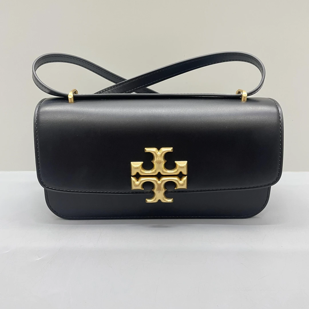 95新 Tory Burch/汤丽柏琦 eleanor黑金单肩包23X13X6cmL020101