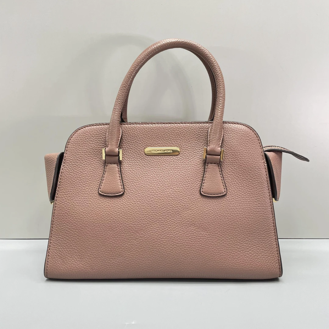 95新 MICHAELKORS/迈克高仕 粉色中号手提包30x22x12cmL080866