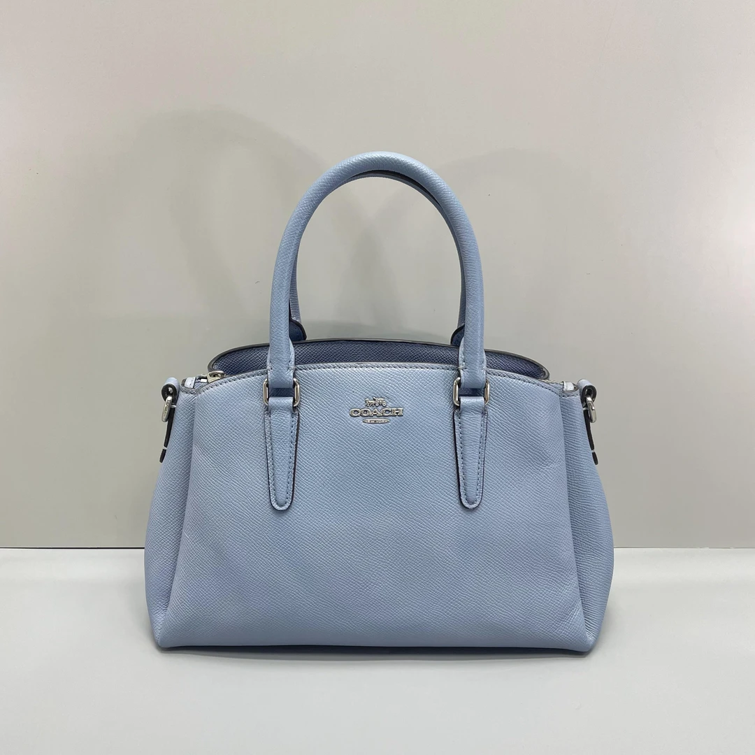 90新 COACH/蔻驰 媚姐/蓝色小号戴妃包26X18X10cmF080105