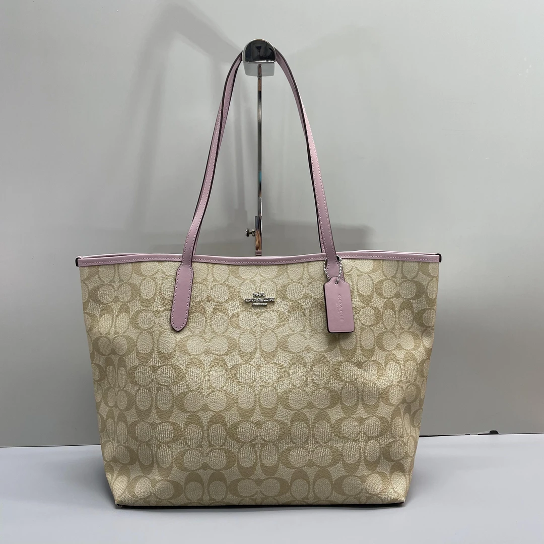 99新 COACH/蔻驰 小林/city33紫拼老花托特包33*29*15cmA062511