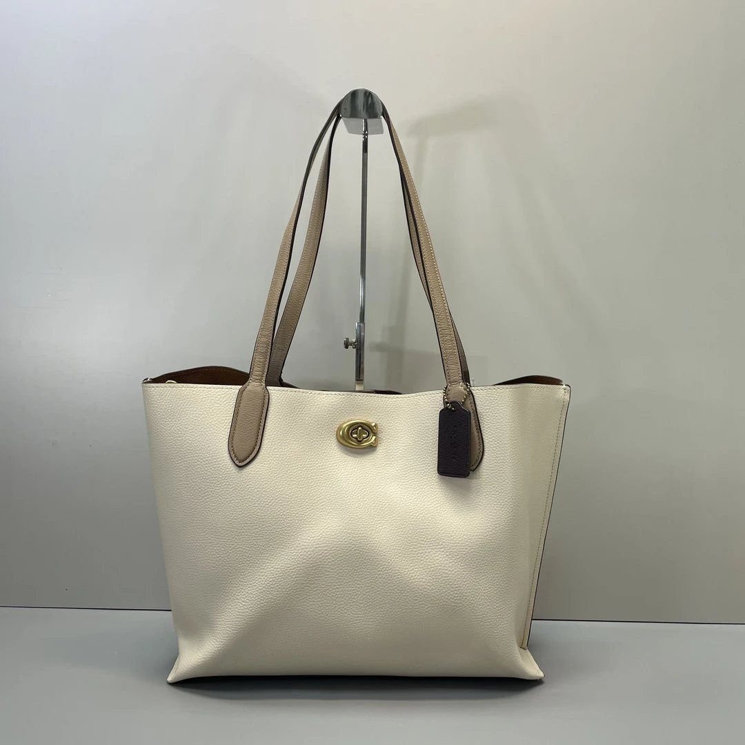 90新 COACH/蔻驰 小林/willow34白色托特包34*28*14cmA102607