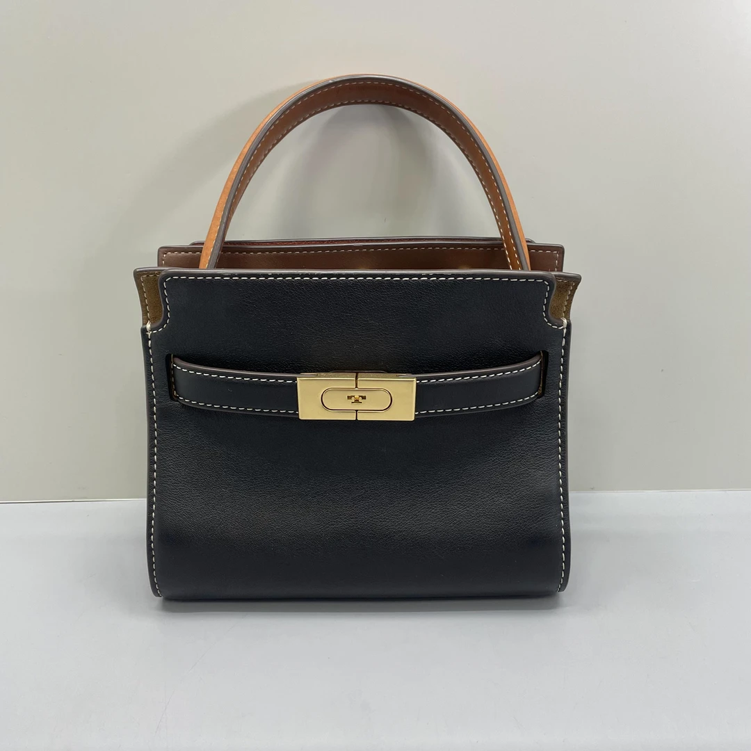 95新 Tory Burch/汤丽柏琦 黑色迷你斜挎包19X16X9cmK112905