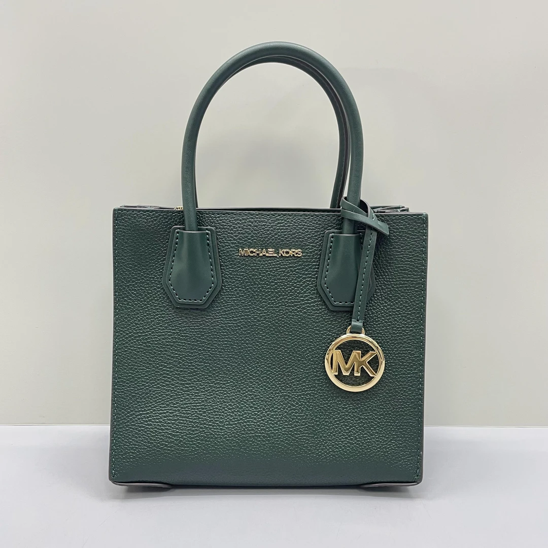 99新 MICHAEL KORS/迈克高仕 深绿色手提斜挎包22X19X10cmK123104