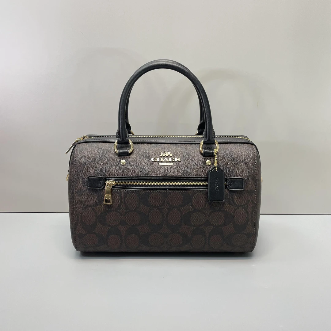 99新 COACH/蔻驰 媚姐/老花大号波士顿斜挎包26x16x12cmF110803