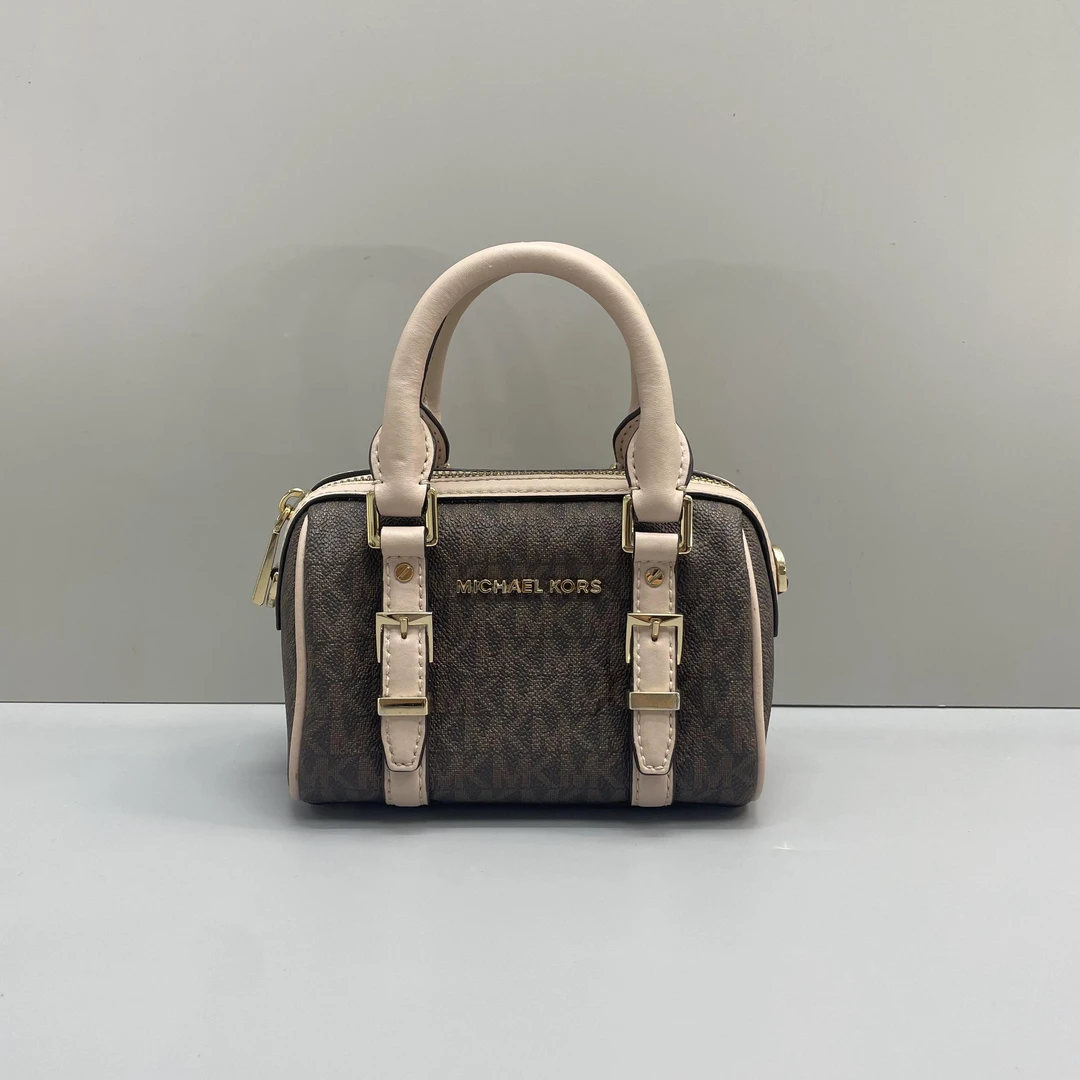 95新 MICHAELKORS/迈克高仕 小林/粉拼波士顿16*12*8cmA071316