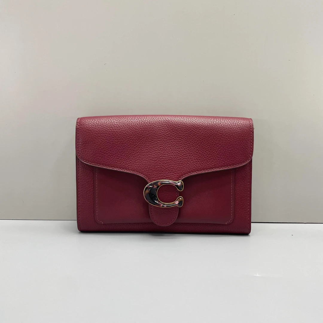 95新 COACH/蔻驰 小林/tabby20酒红色链条包20*13*3cmA061211