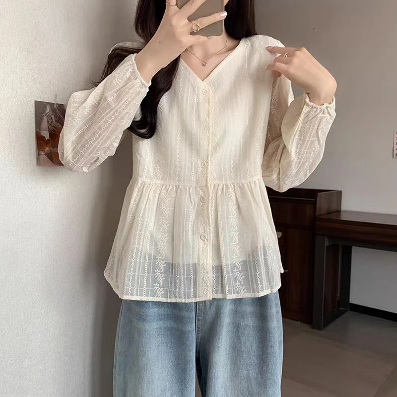 3061-秋季设计感大码减龄显瘦大码女装潮流长袖