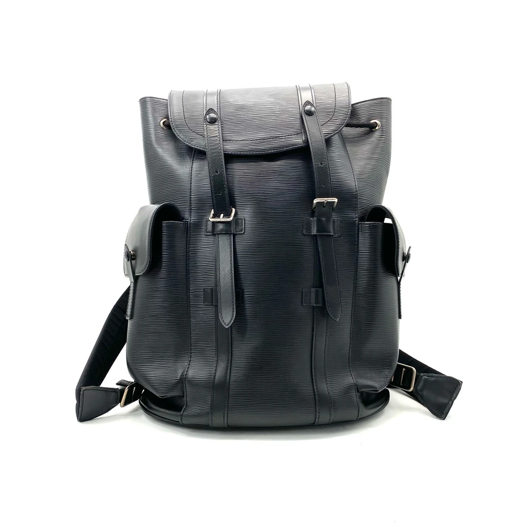 95新 LouisVuitton/路易威登 水波纹Christopher双肩包 尺寸38/44