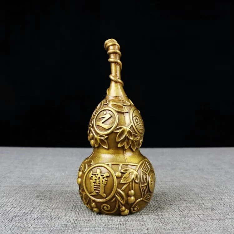 1个 【九紫离火】黄铜实心葫芦创意桌面摆件/个FL-1125