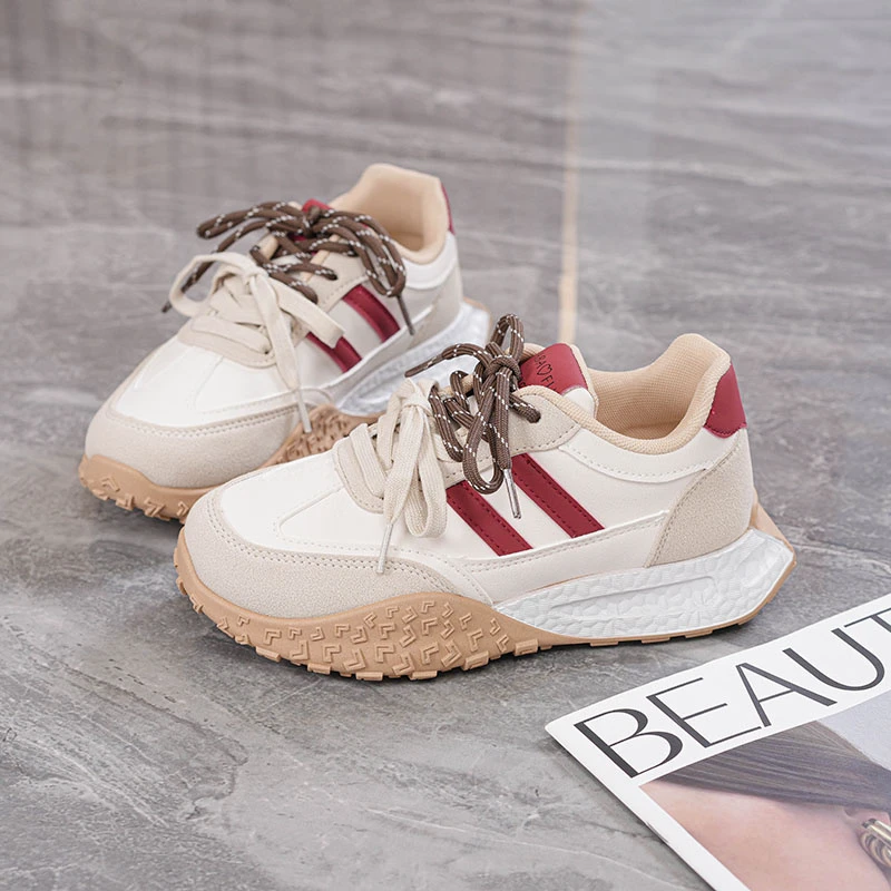 2024新款厚底增高减震防滑老爹鞋时尚潮流休闲运动学生韩版女鞋