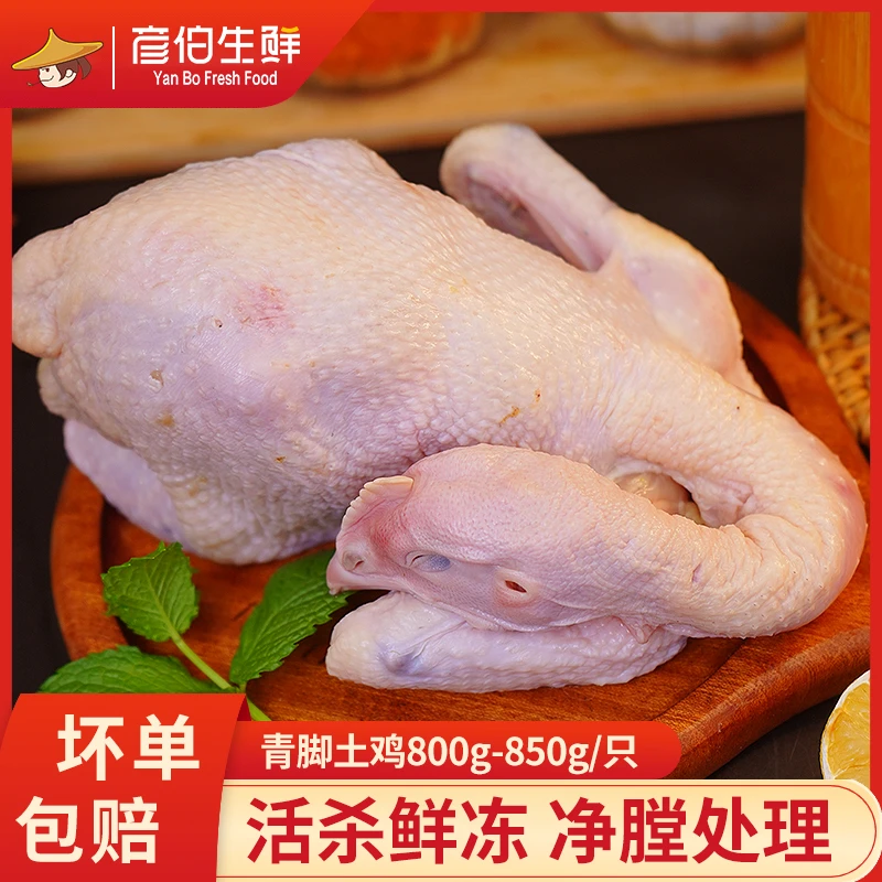 彦伯青脚土鸡800-850g*3肉质鲜嫩营养