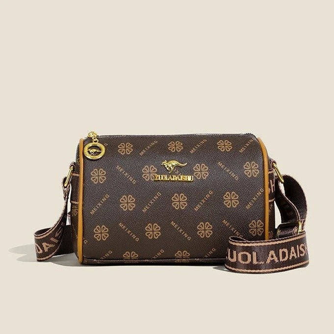 轻奢潮流经典百搭女士单肩斜挎包6695棕