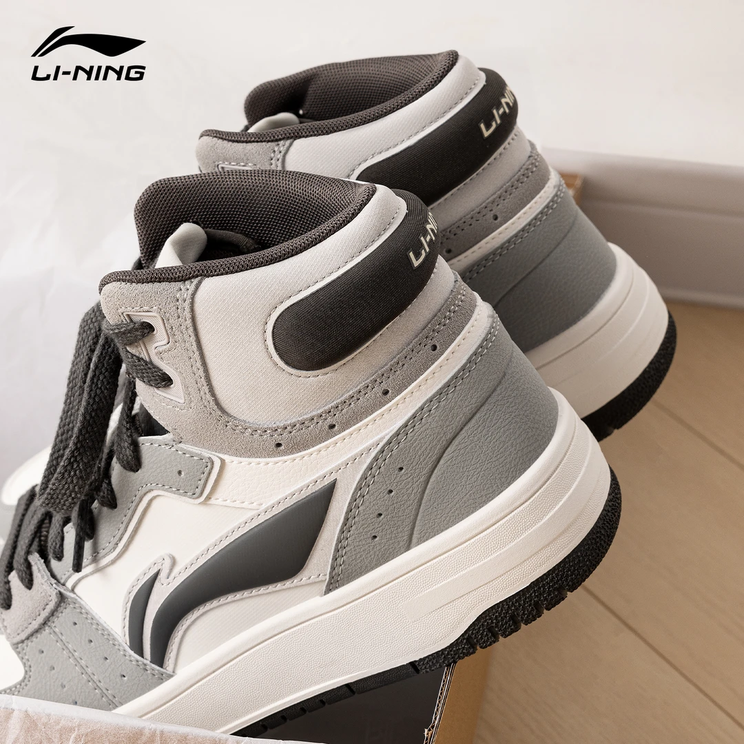 李宁天迹SOFTHi男鞋板鞋增高软底高帮秋季官方正品复古潮流休闲鞋