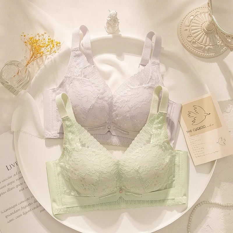 【轩希希宠粉】2件装内衣女薄款大胸显小透气文胸聚拢无钢圈收副乳