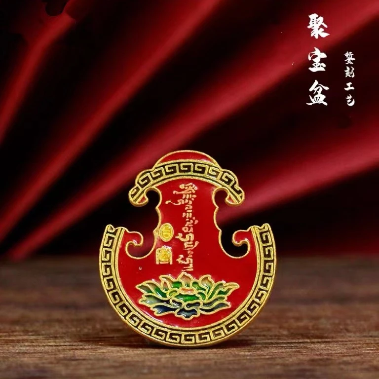 【柏延】S925烧蓝莲花聚宝盆银配件SX0007