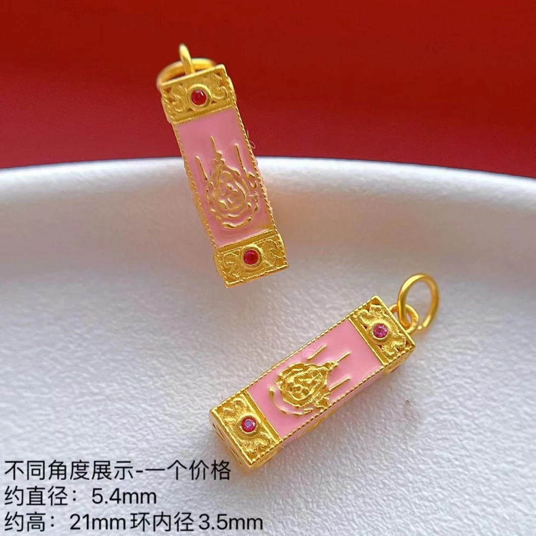 吊坠925银 【柏延】手工烧蓝娜娜通吊坠BY1368