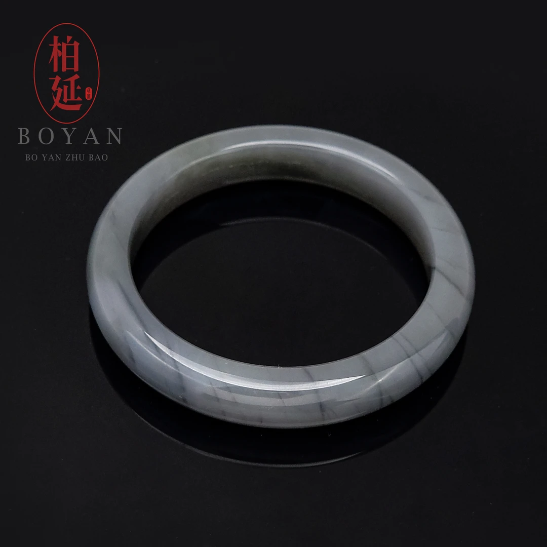 【牛货】和田玉手镯浓烟飘花特色女款高冰精美正圈NH0078