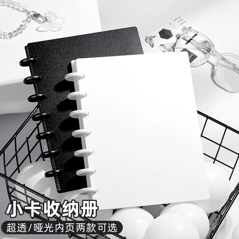 收纳蘑菇孔卡册纯色3寸拍立得照片收纳册明信片小卡活页相册4宫格