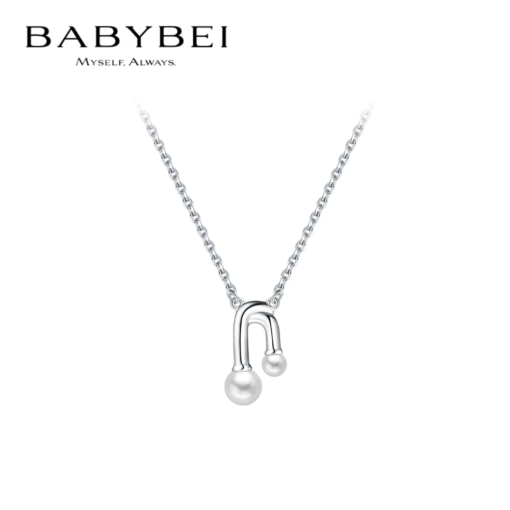 BABYBEI/初贝 坠链均925银 小拱门项链锁骨链贝珠优雅知性简约