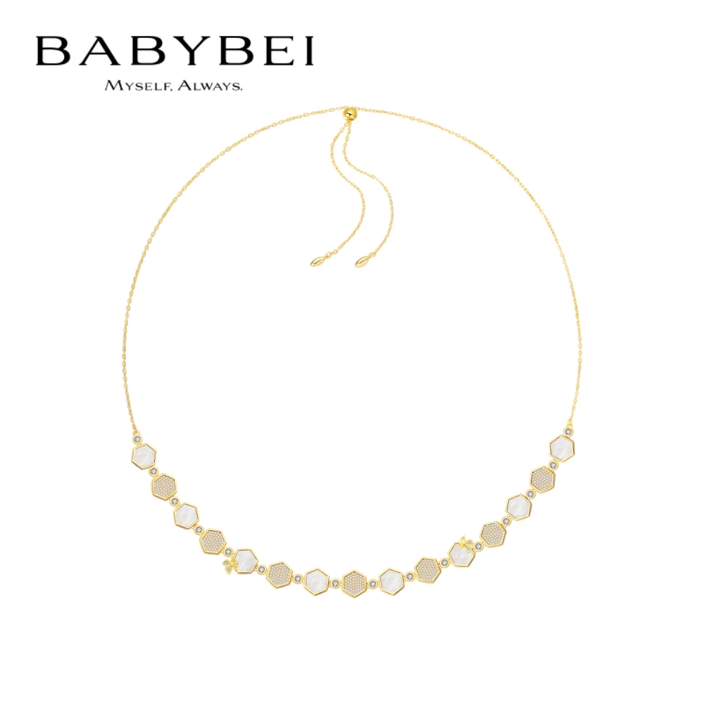 BABYBEI/初贝 坠链均925银 蜂巢项链项圈华丽设计高级闪耀时尚