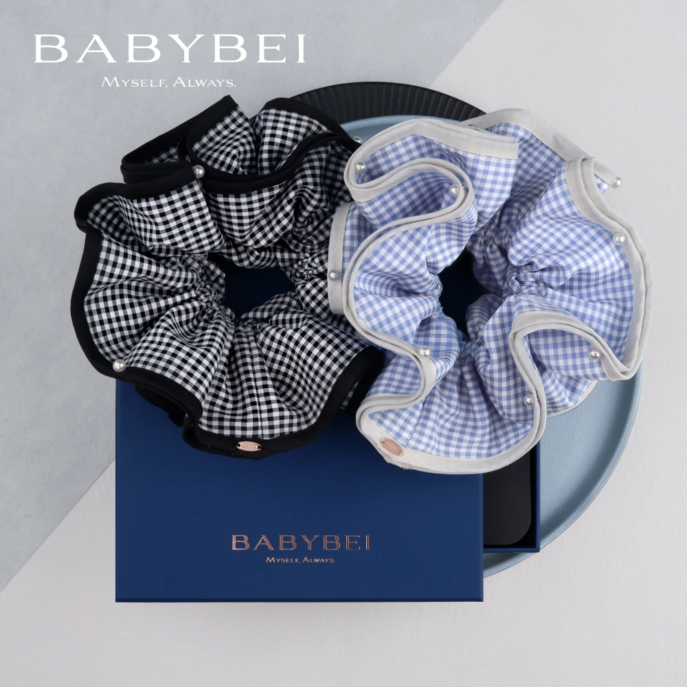 BABYBEI/初贝格格高亮珠超大肠发圈四层满天星优雅气质时尚黑蓝