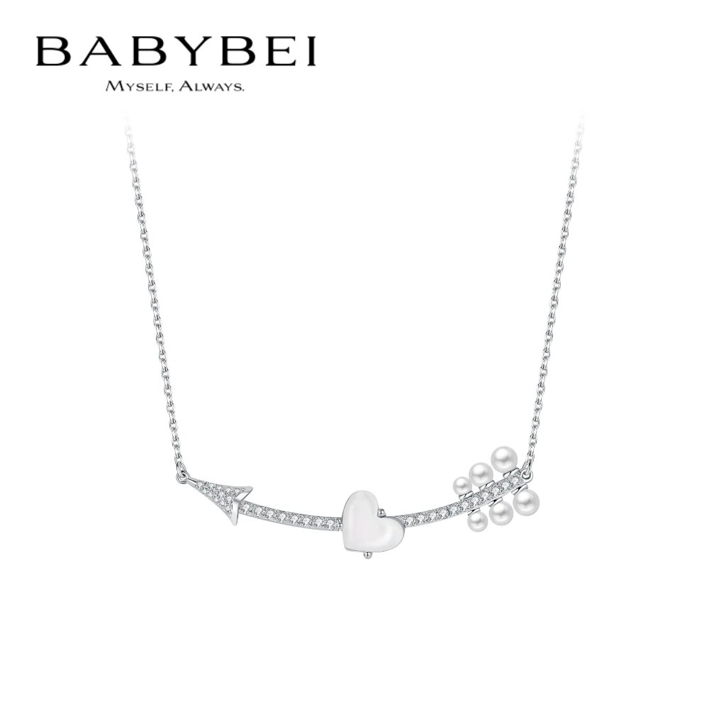 BABYBEI/初贝 坠链均925银 [李耕耘同款]丘比特之箭项链母贝时尚