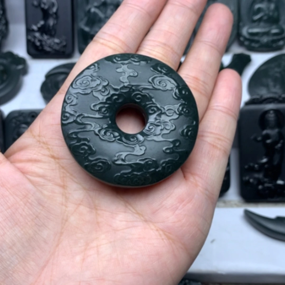 【闪购商品】和田玉颈饰未镶嵌八**活双面雕刻